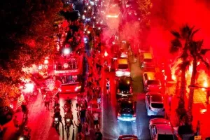 Ο γύρος θριάμβου του Ολυμπιακού από Drone