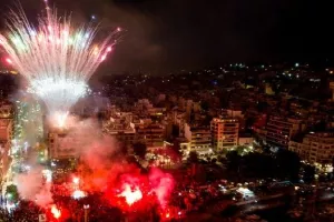 Ο γύρος θριάμβου του Ολυμπιακού από Drone