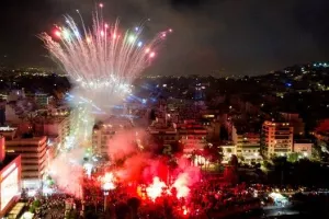 Ο γύρος θριάμβου του Ολυμπιακού από Drone