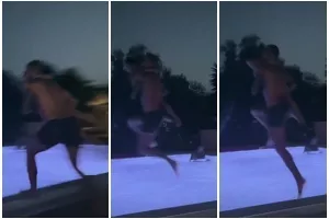 Γκέντσογλου/Βραδινές βουτιές με τον γιο του!