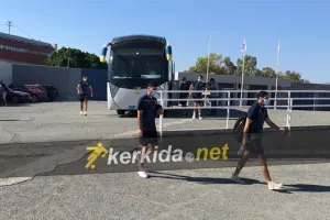 (ΒΙΝΤΕΟ/ΦΩΤΟΣ) Η άφιξη της ΑΕΛ