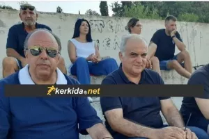 Στην κερκίδα ο Κουτούκης μαζί με τον Δήμαρχο/ΦΩΤΟΣ