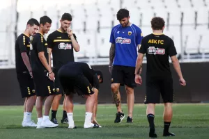 ΑΕΚ: Στο ΟΑΚΑ για την προπόνηση πριν τον τελικό (φώτος)