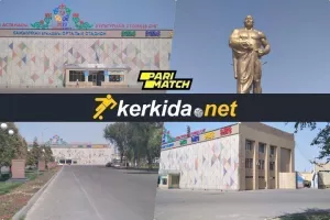 (ΦΩΤΟΣ/ΒΙΝΤΕΟ kerkida) Έξω από το Kazhymukan Munaitpasov Stadium