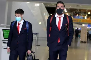 Η αναχώρηση του Ολυμπιακού για την Πορτογαλία
