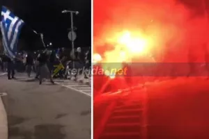 (ΒΙΝΤΕΟ) Έσπασαν το οδόφραγμα Δερύνειας οι ΜΑΧΗΤΕΣ