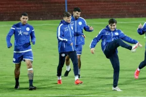 Προπόνηση στην... βροχερή "Elbasan Arena" (Φώτος)