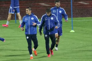 Προπόνηση στην... βροχερή "Elbasan Arena" (Φώτος)