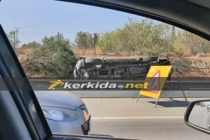 Δρόμος Λ/σιας/ Λ/σου: Δυο τροχαία σε λίγα λεπτά (φώτος)