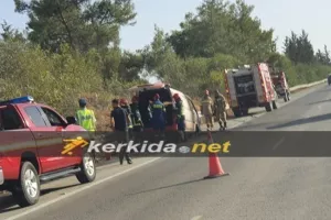 Δρόμος Λ/σιας/ Λ/σου: Δυο τροχαία σε λίγα λεπτά (φώτος)