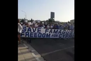 (ΒΙΝΤΕΟ) Η διαμαρτυρία για την Αμμόχωστο