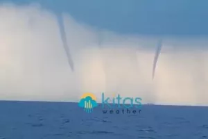 Εντυπωσιακό βίντεο με τρεις υδροστρόβιλους στη Λεμεσό
