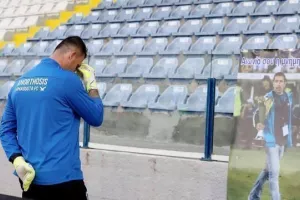 Φορτισμένος ο Νάγκι μπροστά στην αφίσα του Κούλλη
