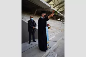 Αγιασμός και στην «Αγιά Σοφιά-OPAP ARENA» (φώτος)