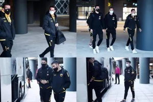 AEK: Έφτασε στη Θεσσαλονίκη η αποστολή