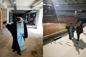 Αγιασμός και στην «Αγιά Σοφιά-OPAP ARENA» (φώτος)