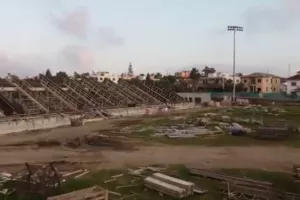 Πλάνα από τις εργασίες στο γήπεδο (βίντεο)