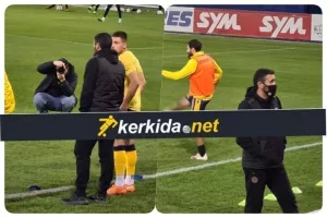 Τα είπε με τους παίκτες στο ζέσταμα ο Κέρκεζ