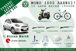 ΑΛΣ Ομόνοια: 1000 λαχνοί με δώρα αξίας 15.000 ευρώ