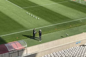 Παπασταύρου στον... αγωνιστικό χώρο (φώτος)