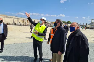 Ο ΠτΔ ξεναγήθηκε στα έργα στην "Limassol Arena" (Φώτος)