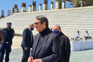 Ο ΠτΔ ξεναγήθηκε στα έργα στην "Limassol Arena" (Φώτος)