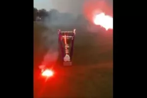Φλέγεται το κύπελλο της Ομόνοιας (βίντεο)