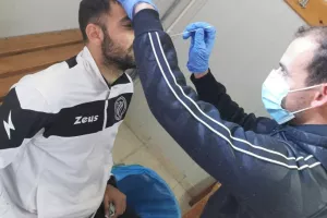 Κρούσμα σε ποδοσφαιριστή, τεστ και απολύμανση (φώτος)