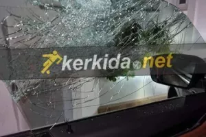 (ΦΩΤΟΣ-ΔΗΛΩΣΗ) Επίθεση στον γιο του Π.Παπαέλληνα-Ζημιές στο αυτοκίνητο