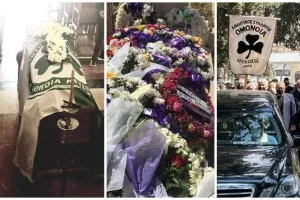 Εικόνες από το τελευταίο αντίο στον εμβληματικό αρχηγό της Ομόνοιας