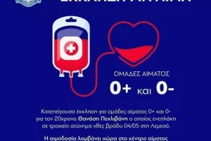 Κατεπείγουσα έκκληση για αιμοδοσία