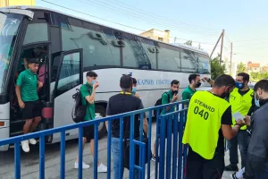 Φώτος/Στο γήπεδο η ΑΕΚ