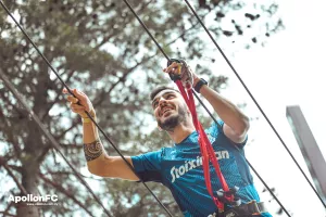 Οι παίκτες του Απόλλωνα στο Rope Park (φώτος) 