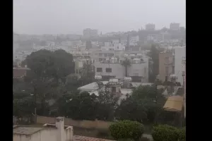Καταρρακτώδεις βροχές στη Λευκωσία καλοκαιριάτικα