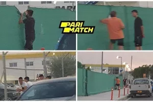 Σκηνικό με ΑΠΟΕΛίστες στον "Parimatch Αρχάγγελο" (φώτος)
