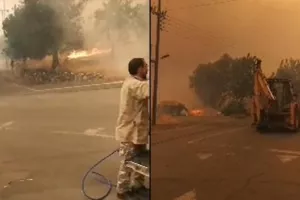 (Νεότερο) Καίγονται σπίτια σε Αρακαπά και Μελίνη
