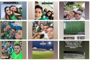 Εικόνες των "πράσινων" οπαδών