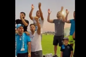 Βίντεο/Φτιάχνει... κλίμα με τον κόσμο ενόψει ΑΠΟΕΛ