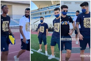 (ΦΩΤΟΣ) Η άφιξη του ΑΠΟΕΛ