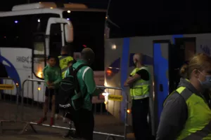 Η αναχώρηση της Ομόνοιας από το "A. Le Coq Arena" (φώτος & βίντεο)