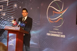 Η διάσκεψη για το Eurobasket 2025: "Η επιλογή μας θα είναι να γίνουν στην Κύπρο οι αγώνες της Εθνικής Ελλάδος"