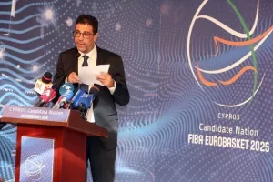 Η διάσκεψη για το Eurobasket 2025: "Η επιλογή μας θα είναι να γίνουν στην Κύπρο οι αγώνες της Εθνικής Ελλάδος"