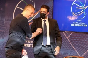 Η διάσκεψη για το Eurobasket 2025: "Η επιλογή μας θα είναι να γίνουν στην Κύπρο οι αγώνες της Εθνικής Ελλάδος"