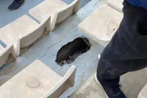 ΚΑΤΑΓΓΕΛΙΑ/"Άνοιξε" το τσιμέντο στο ΓΣΖ! (φώτος)