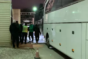 Η άφιξη της Ομόνοιας στο "Τofiq Bahramov" (φώτος/βίντεο)