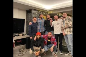 Παρέα... οι Γεωργιανοί μετά το ντέρμπι