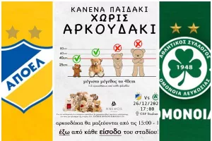 ΑΠΟΕΛ - Ομόνοια: "Κανένα παιδάκι, χωρίς αρκουδάκι" (Όλες οι λεπτομέρειες)