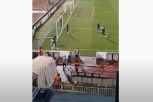 Η είσοδος στο "Παρτιζάνα" για προθέρμανση (βίντεο)