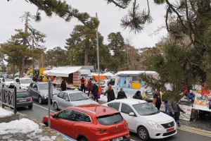 Χαμός στους δρόμους που οδηγούν στο Τρόοδος! (φώτος)