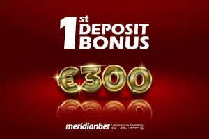 1st Deposit Bonus από την Meridianbet 